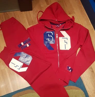 muške zimske jakne c a: Sneaker Freak - crvena komplet trenerka. Gornji deo na rajsfeslus sa — 3