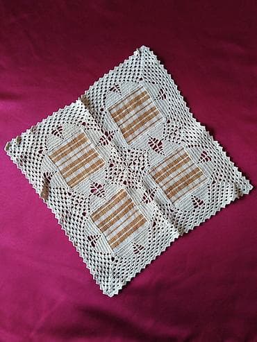 stopa za grede: Ručno hekleni dekorativni miljei – set više komada - Materijal: tanki — 8