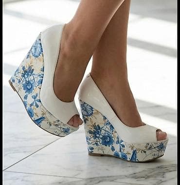 sandale perla: Ženske platforme na punu petu sa otvorenim prstima. - Boja gornjišta — 1