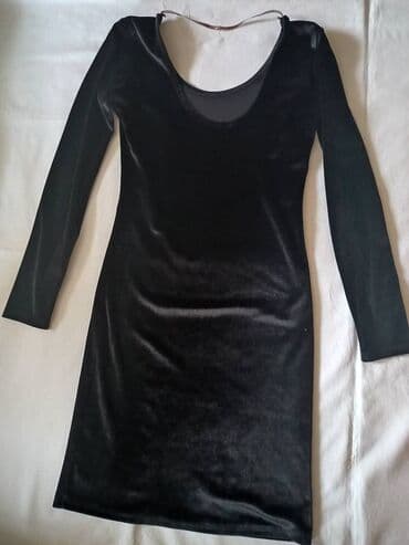 haljine od rebrastog pamuka: S (EU 36), color - Black, Long sleeves — 2