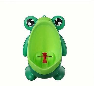 ikea kreveti na sprat za decu: Dečiji zidni pisoar – žabica, set 2 komada (zeleni + plavo/žuti) - — 5