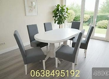 stari stilski namestaj: Trpezarijski setovi stolova i stolica, više modela. Detalji dizajna i — 4