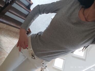 Majice dugačkih rukava: Basic bluza siva s — 6