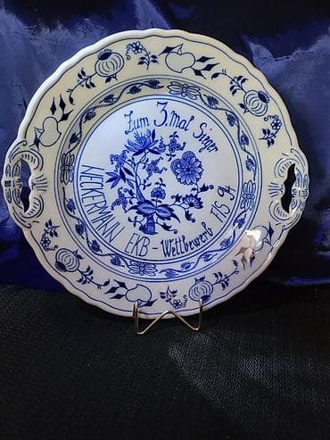 crni tanjiri set: Tanjir redak,lux,original bohemija cvibl mustra iz 1994godine — 2