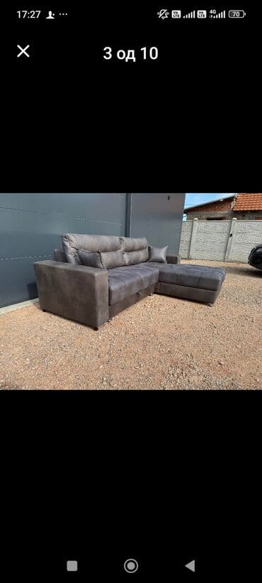 trosed na razvlacenje sa dusekom: Ugaona garnitura – moderni L oblik - Prostrana ugaona sofa sa dubokim — 10