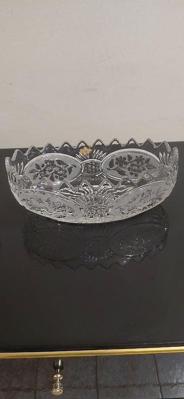 porcelansko posuđe: Set ukrasnih staklenih zdela/posuda na nožicama - Materijal: providno — 3