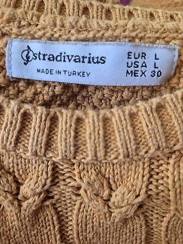 kasmir dzemper: Stradivarius pleteni džemper L - Model: ženski džemper sa okruglim — 3