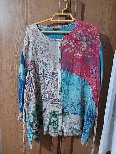 teksas kosulja muska: Ženska košulja/bluza na kopčanje, Toksik brend. Patchwork dizajn sa — 1