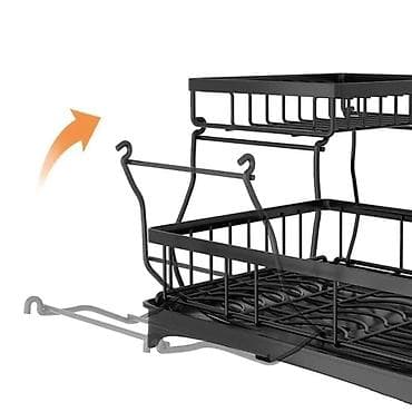 maxi case za vino: Dvoslojna crna polica/ocediljka za sudove sa sopstvenim odvodom - — 6
