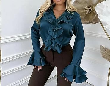 Men's Clothing: Ženska elegantna bluza sa volanima - Model: klasična košulja sa dugim — 3