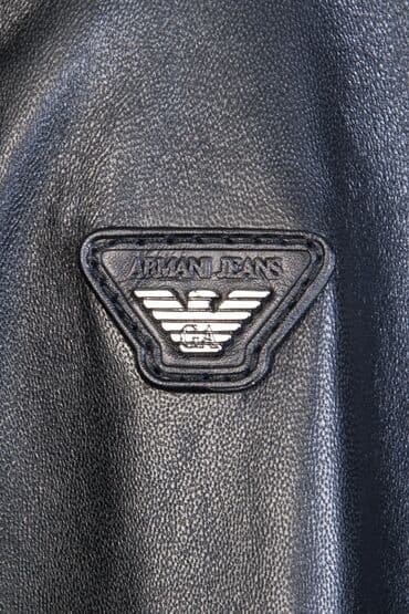 jednodelne pidzame h: Armani Jeans-Muska kozna Slim Fit jakna-Odlicnau S, M. l velicinama — 3