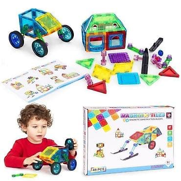 Set magnetnih kocki za decu – kuća i auto, 48 delova Brend: ECO TOYS