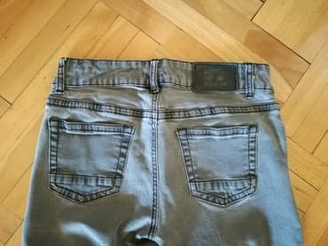 pantalone od vestacke koze: Amisu siv džins velicina 27. PO struka 36/38. Duzina 101 — 5