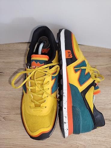 zuti zec: New Balance 574 patike – žuto/teal/crne sa narandžastim detaljima UG — 3