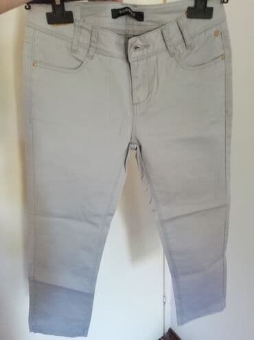 push up helanke novi sad: Farmerke, tri cetvrtine. Nove, uske pantalone sive boje, velicina — 2