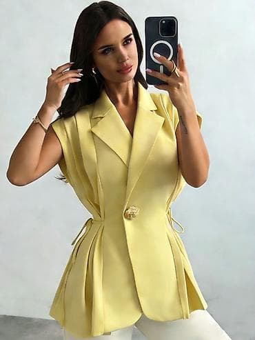 sakoi zenski: ✅Ženski bezrukavni sako – elegantan i moderno krojen prsluk-sako — 9