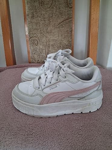 zenske puma patike: Puma dečije patike – koža/sintetika, bela boja sa puder‑roze Puma — 2