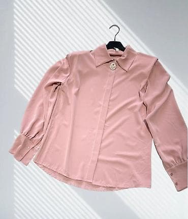 satenska bluza: Elegantna, a klasična, ženska bluza dugih rukava sa kragnom, izrađena — 2