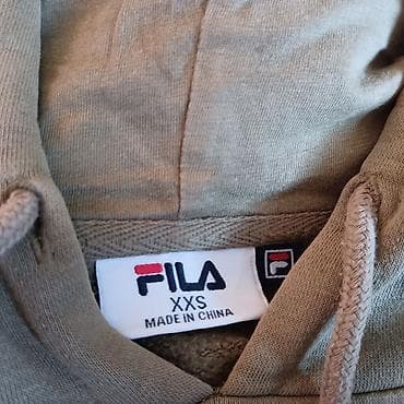 Muška odeća: Fila dukserica s kapuljačom, veličina XXS. - Boja: maslinasto zelena — 4