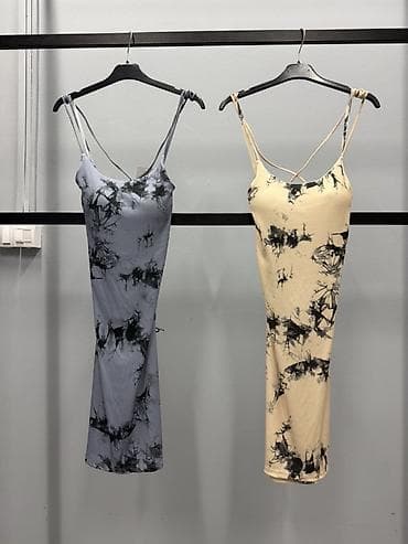 bebi dol odeca: Mini haljina na bretele sa vezivanjem na leđima – tie-dye 1600 din S M — 3
