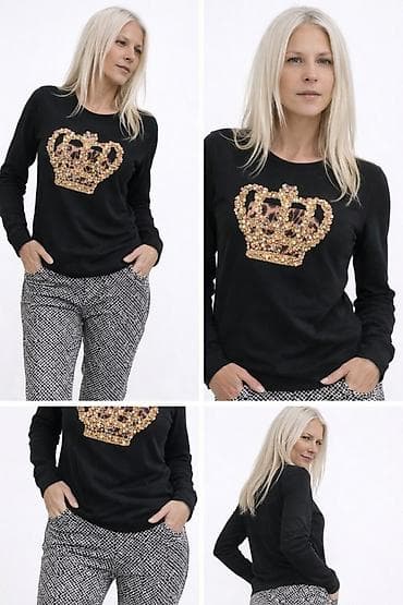 krem sandale: Ženske pantalone sa zanimljivim crno-belim mrežastim uzorkom, idealne — 2