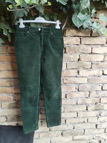 gumene čizme 38: Somot pantalone, velčina M. - Brend: Monki (etiketa vidljiva na — 2
