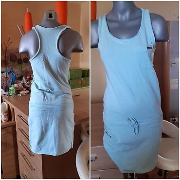 Skafanderi: Ženska sportsko-kasual haljina bez rukava, svetloplave boje. - — 3