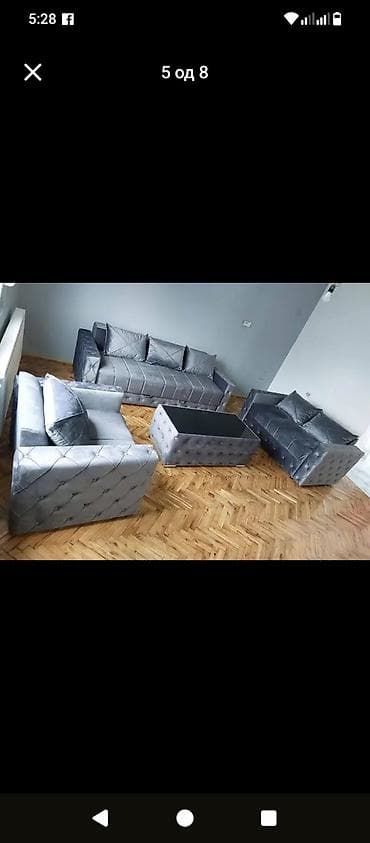 male ugaone garniture bih: Komplet tapaciranih garnitura za dnevni boravak – moderni dizajn sa — 6