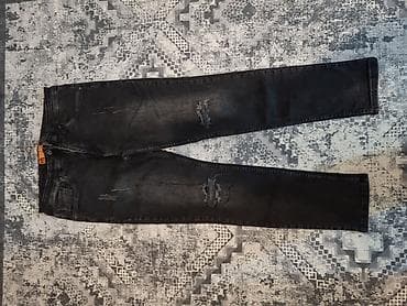 mizan majice: Muške farmerke – crne isprane nijanse sa „distressed“ detaljima - — 1