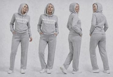 dsquared trenerka: Ženski duks i donji deo trenerke – komplet - Boja: svetlosiva — 3