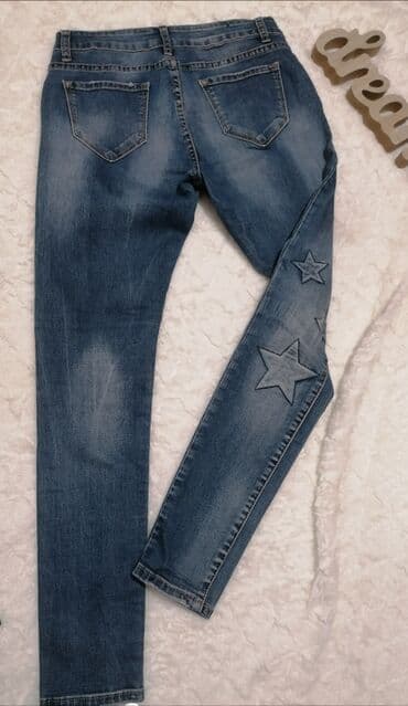 pocepane pantalone: Nove One Love M Nove Prelepe sa aplikacijom u obliku zvezde,skroz — 8