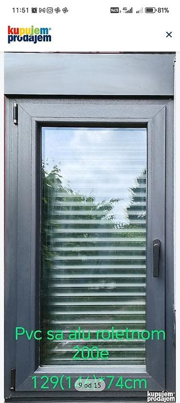 vazdusna biljka cena: PVC prozor sa aluminijumskom roletnom. - Materijal rama: PVC - — 1
