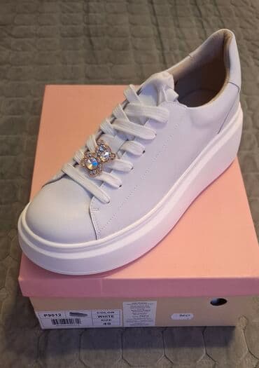 Women's Sneakers and athletic shoes: Emelie Strandberg, 40, bоја - Bela — 1