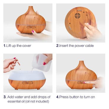 zice za mikser: USB Aroma Essential Oil Diffuser Ultrasonic Cool Mist Humidi USB — 4