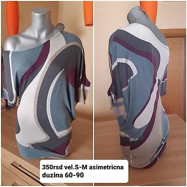 bluze katrin: Asimetrična ženska tunika/bluza sa širokim ramenom i opuštenim krojem — 1