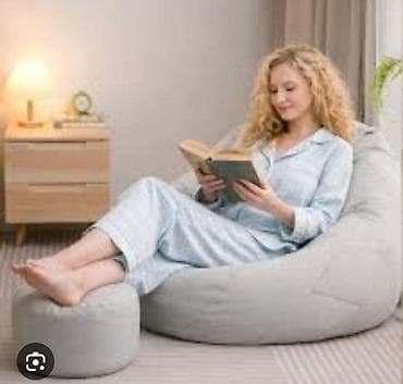 Mekana lounge fotelja – “bean bag” sa tabureom za noge - Komplet