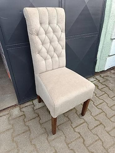 polovne kancelarijske stolice: Tapacirane stolice sa visokim naslonom – klasičan dizajn sa dugmadima — 4