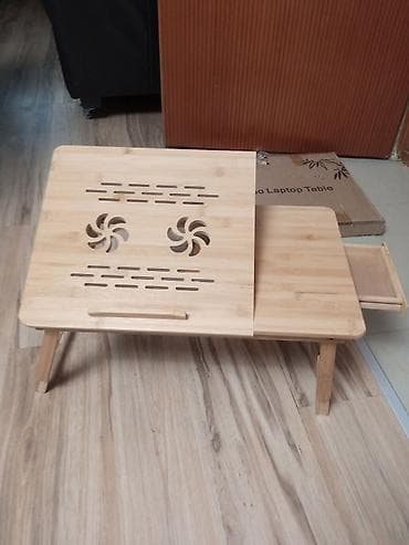 stolovi forma ideale akcija: Bambus stočić za laptop - Materijal: prirodni bambus - Gornja ploča — 10