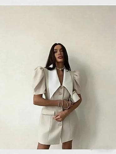 drap boja: Mini haljina sa statement kragnom - Model: kratka A-kroja, struk — 4