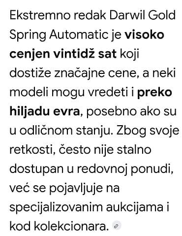 set sat i narukvica: Darwil Automatic “Gold Spring” 25 – švajcarski ručni sat - Mehanički — 7