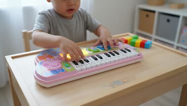 diznijeve bajke sa zvucnikom: Dečiji muzički klavir – Peppa Pig - Šareni klavir sa motivima Peppa — 1