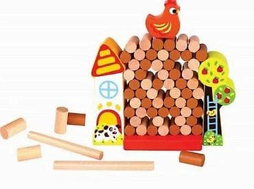 igracka kokoska: Drvena društvena igra – FARMA Chick Drop (Tooky Toys) Šifra proizvoda — 1