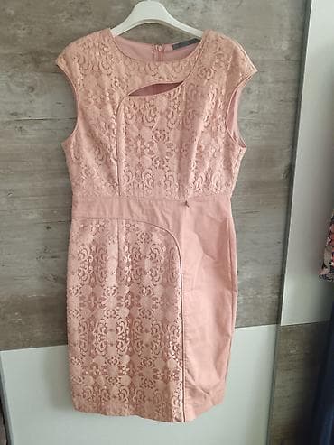 idealan poklon: Ps fashion Elegantna ženska haljina – puder roze - Kroj: uska silueta — 1