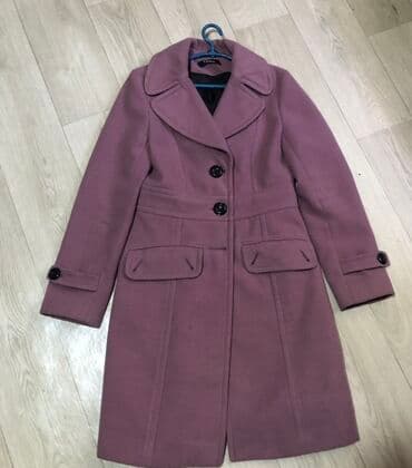 Women's Clothing: Ženski elegantni kaput u boji prljavo roze (mauve). - Dužina do — 1