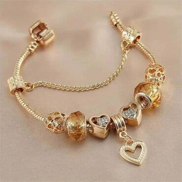 srebrne mindjuse sa swarovski kristalima: Charm bracelet — 12
