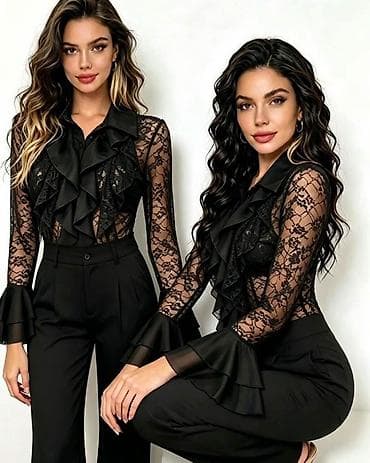 mona sakoi: Ženska elegantna čipkana bluza sa volanima

Kosulja: 2.700 dinara — 4
