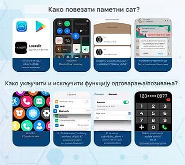 swarovski sat: Nov pametni sat sa dva kaiša silikonskim i metalnim. Širina kaiša je — 2