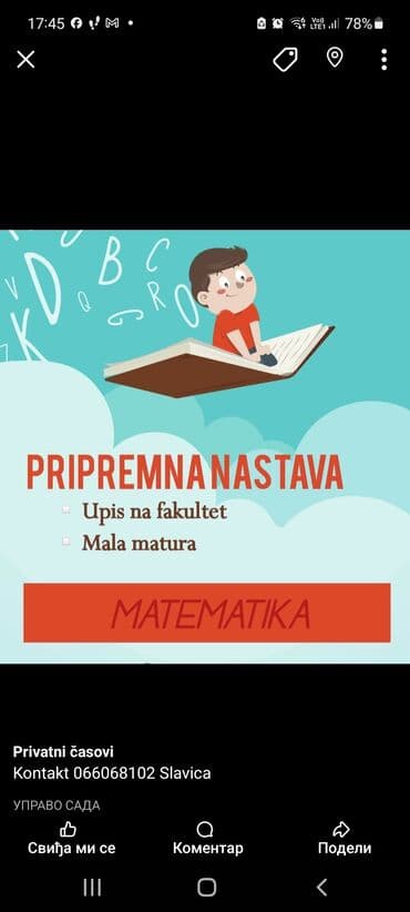 fazoni i fore igraonica: Nudim pripremnu nastavu iz matematike za upis na fakultet i malu — 1