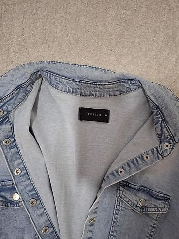bershka kompleti: Denim komplet: haljina + jakna - Haljina od svetloplavog teksasa — 2