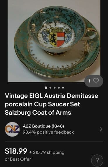 sinsay solje: Soljica vintaz,kolekcionarska Eigl porcelan Austrija. Soljica je — 2